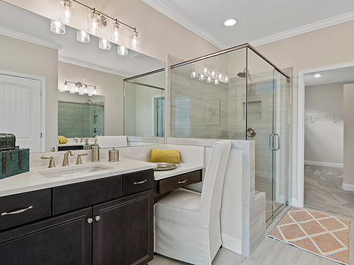 Relax in your spa-like owner's bath>